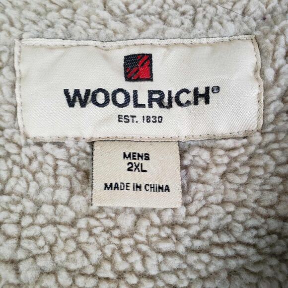 Woolrich Vest Mens 2XL Wool Sherpa Lined Shooting Hunting Vintage Pockets Green - Picture 4 of 9